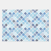 包装紙セット3枚曼荼羅パターン ラッピングペーパーシート (正面3)