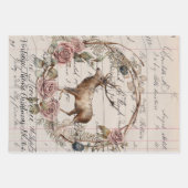 包装紙セット(3)ヴィンテージテーマクリスマス04 ラッピングペーパーシート (正面)