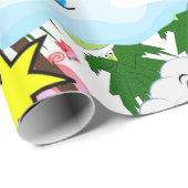 包装紙ピッグズユニコーンレインボー ラッピングペーパー (ロールコーナー)