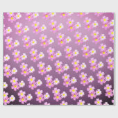 包装紙ピンクの花 ラッピングペーパー (フラット)