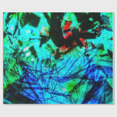 包装紙ブルー抽象芸術再生プラスチックブルー ラッピングペーパー (フラット)