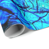 包装紙ブルー抽象芸術再生プラスチックブルー ラッピングペーパー (ロールコーナー)