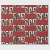 包装紙ヴィンテージメール包装紙 ラッピングペーパー (フラット)