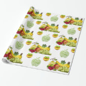 包装紙健康食品 ラッピングペーパー (アンロールド)
