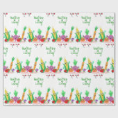 包装紙健康食品 ラッピングペーパー (フラット)