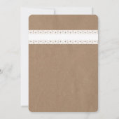 包装紙及びレースの刺激を受けたな卒業の招待状 招待状 (裏面)