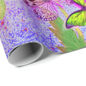 包装紙日本のケシ類および蝶 ラッピングペーパー (ロールコーナー)