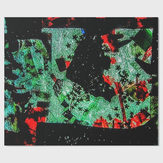 包装紙濃厚抽象芸術ドライフラワープラスチック ラッピングペーパー (フラット)