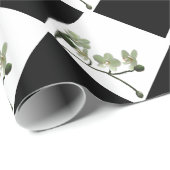 包装紙蘭の花の黒白のハーレクイン ラッピングペーパー (ロールコーナー)