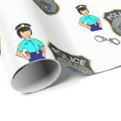 包装紙警察女性 ラッピングペーパー (ロールコーナー)