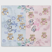 包装紙転が30'性別のパーティーの表示 ラッピングペーパー (フラット)