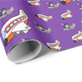 包装紙飛行機 ラッピングペーパー (ロールコーナー)