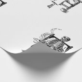 包装紙骨格喫煙たばこ ラッピングペーパー (角)