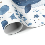 包装紙、かわいいクジラデザイン、ギフトラップ転が ラッピングペーパー (ロールコーナー)