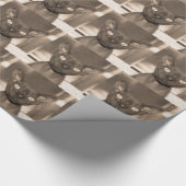 包装紙|のセピア色のデボンのレックス猫のSphynxの神 ラッピングペーパー (角)