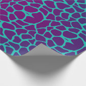 包装紙-アニマルプリントキリンPink/Blue ラッピングペーパー (角)