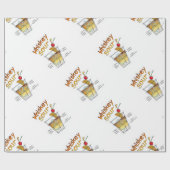 包装紙-ウイスキーサワーのレシピのカクテルの芸術 ラッピングペーパー (フラット)