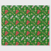 包装紙: ウェールズのドラゴン、ラッパスイセン、ニラネギ ラッピングペーパー (フラット)