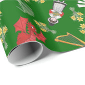 包装紙: ウェールズのドラゴン、ラッパスイセン、ニラネギ ラッピングペーパー (ロールコーナー)