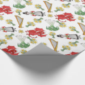 包装紙: ウェールズの紋章、ドラゴン、ラッパスイセン ラッピングペーパー (角)