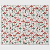 包装紙、キノコ包装紙、ギフトラップ ラッピングペーパー (フラット)