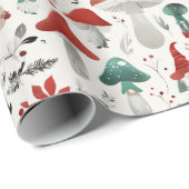 包装紙、キノコ包装紙、ギフトラップ ラッピングペーパー (ロールコーナー)