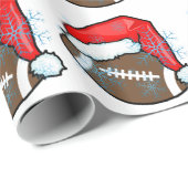 包装紙-クリスマスのサンタのフットボール ラッピングペーパー (ロールコーナー)