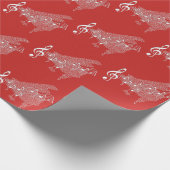 包装紙-グランドピアノおよびスタッフ ラッピングペーパー (角)