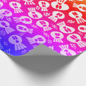 包装紙-スカル-虹 ラッピングペーパー (角)