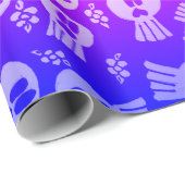 包装紙-スカル-虹 ラッピングペーパー (ロールコーナー)