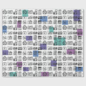 包装紙- 'スマイル'年まで2 ラッピングペーパー (フラット)