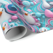 包装紙 – トランスジェンダープライドペンギン1 (ロールコーナー)