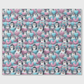 包装紙 – トランスジェンダープライドペンギン2 (フラット)