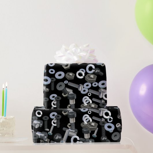 包装紙 – ナットとボルト (パーティーギフト)