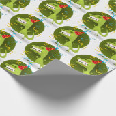 包装紙-ハッピーバースデーYouパーティー動物 ラッピングペーパー (角)