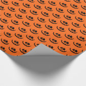 包装紙 – ハロウィーンカボチャ顔 (角)