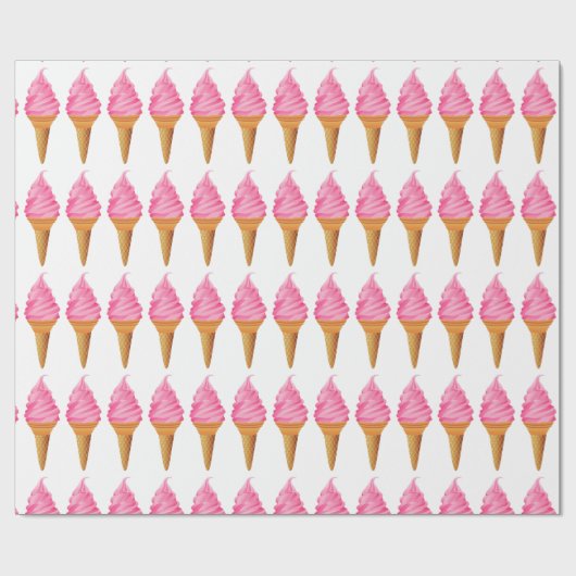 包装紙 – ピンクアイスクリーム (フラット)
