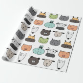 包装紙 – 動物顔 (アンロールド)