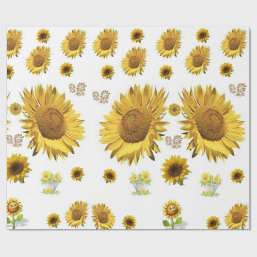 包装紙 向日葵 (フラット)