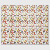 包装紙 – 森林動物 (フラット)