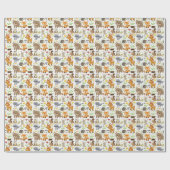 包装紙 – 森林動物2 (フラット)