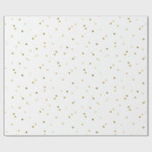 包装紙 - 白地に金色の水玉模様 (フラット)