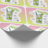 包装紙- MOJITOのレシピのカクテルの芸術 ラッピングペーパー (角)