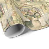 包装紙| Sphynx猫の天使のゴシック様式教会 ラッピングペーパー (ロールコーナー)