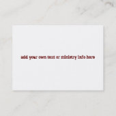 匍匐性の福音地域 名刺 (裏面)