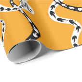 匍匐性の装飾ヘビのシームレスな背景 ラッピングペーパー (ロールコーナー)