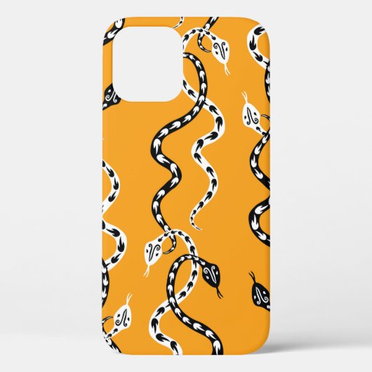 匍匐性の装飾ヘビのシームレスな背景 Case-Mate iPhoneケース (裏面)