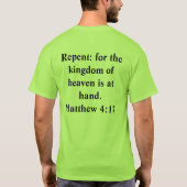 匍匐性: 天国のために手もとがあります。Ma… Tシャツ (裏面)