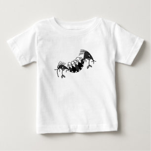 化おもしろい風変わり物爬虫類スケッチ ベビーTシャツ