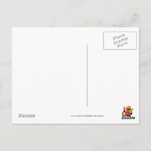 化けフランスの物の漫画はがきを炒める ポストカード (裏面)